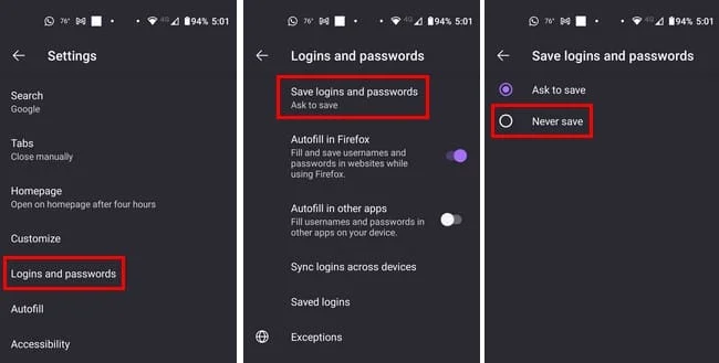 Jak odstranit uložené informace z automatického vyplňování Firefoxu