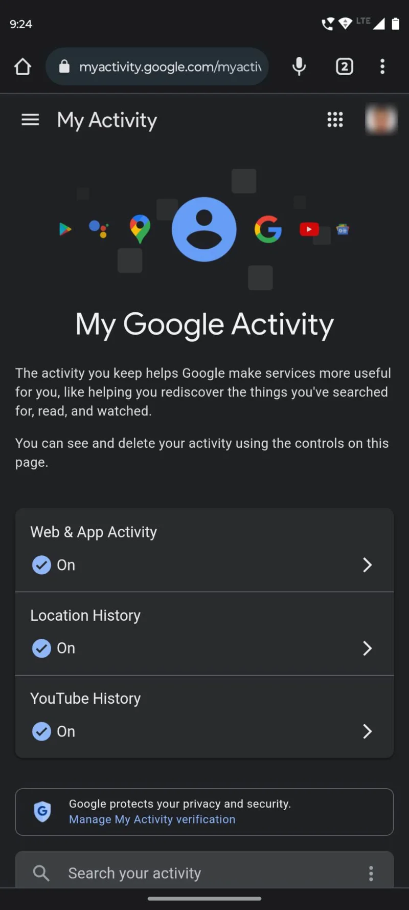 Chrome Android: Išvalyti talpyklą, istoriją ir slapukus