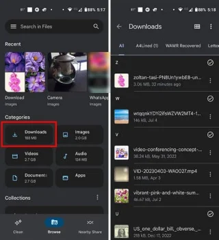 Kako izbrisati zgodovino prenosov Android