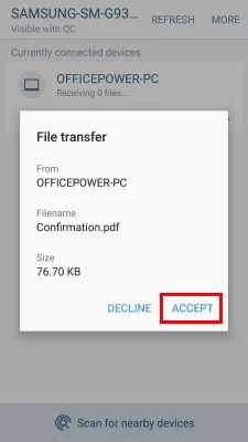 Přenášení souborů mezi Androidem a Windows 11 přes Bluetooth