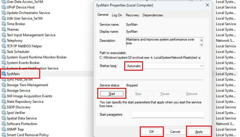 Windows 11: Superfetch engedélyezése vagy letiltása