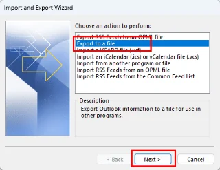 Importovat kontakty Outlooku do Windows Live Mail