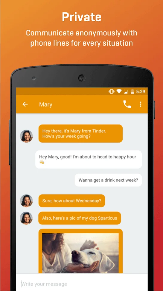 Sýndarsímanúmeraforrit fyrir Android