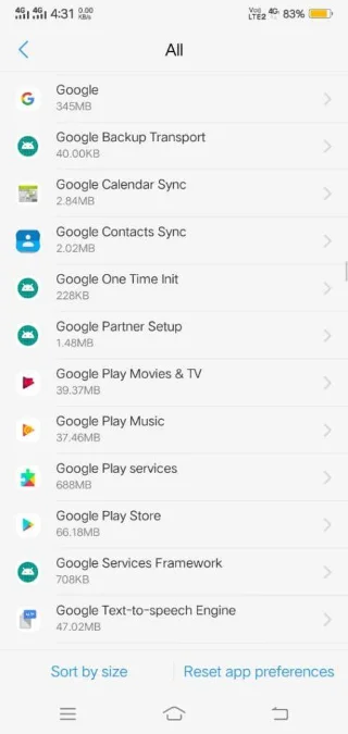 Kuidas parandada viga "Kahjuks on Google Play teenused peatunud"?