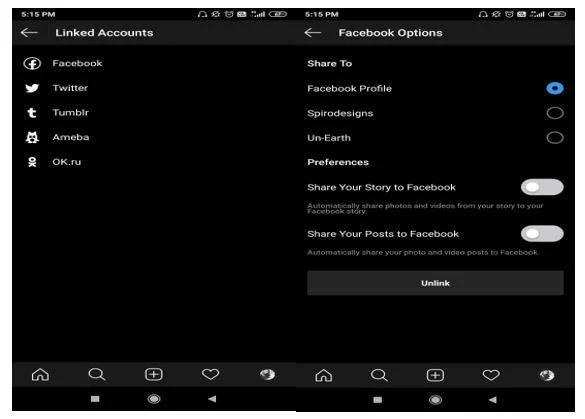 Hogyan lehet eltávolítani az Instagram-fiókot a Facebookról?