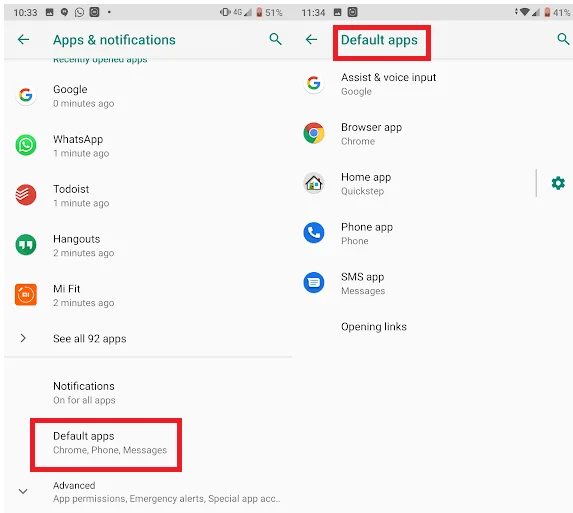 Стъпки за задаване на приложения по подразбиране на Android