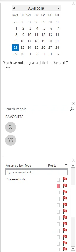 Koraci za prilagodbu trake zadataka u Outlooku