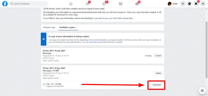 Hur man återställer permanent raderade Facebook-meddelanden på Messenger