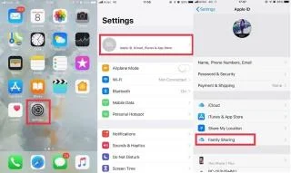 Стъпки за използване на семейно споделяне с функцията Find My iPhone
