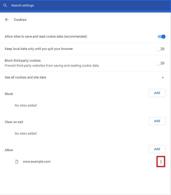 Hur man inaktiverar cookies i Google Chrome