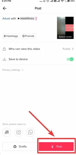 Как да направите дует в TikTok?