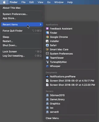 Kā no Mac datora notīrīt jaunākos failus un mapi