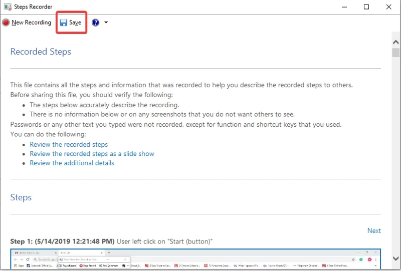 Hur man spelar in skärm på Windows 10 utan någon installation