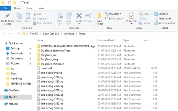 Mazání dočasných souborů Windows 10