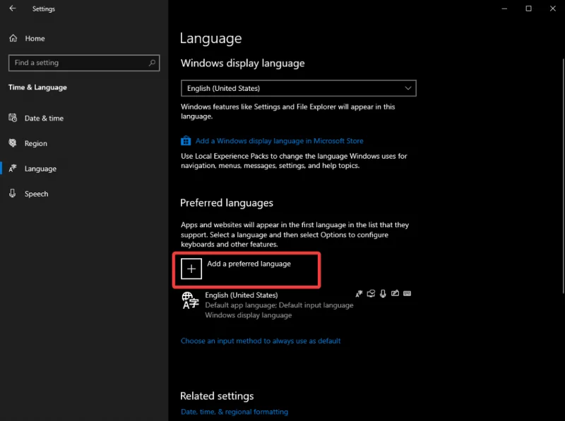 Як встановити мовний пакет на Windows 10