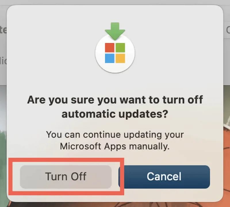 Как да спрете Microsoft AutoUpdate на Mac?