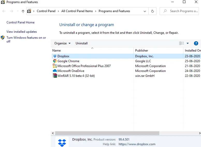 Способи виправити проблему, яка не працює Smart Sync Dropbox у Windows 10