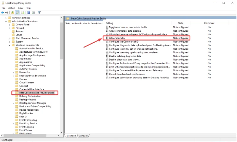 Kaip išjungti „Microsoft“ suderinamumo telemetriją „Windows 10“?