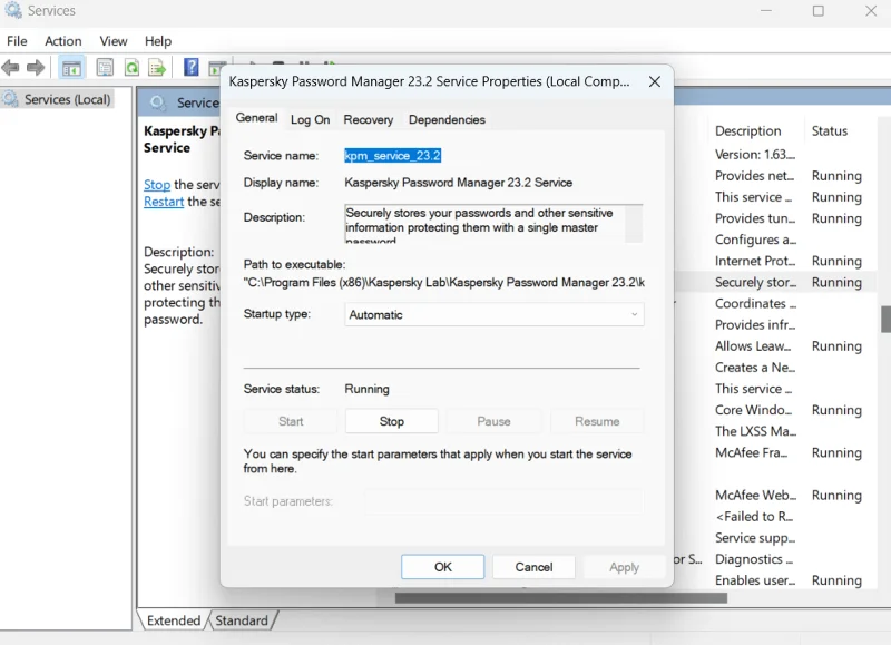 Jak opravit, že služba Kaspersky Password Manager nereaguje na Windows 11/10