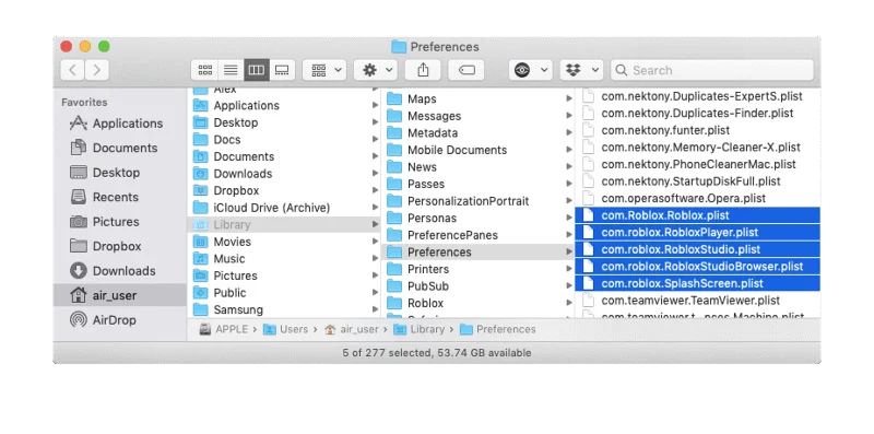 Jak odinstalovat Roblox na Mac