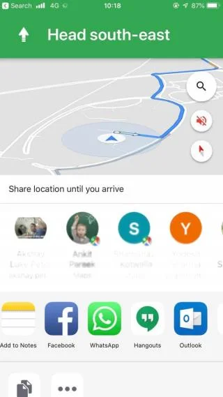 Как да споделяте местоположение в реално време с приятели с помощта на Google Maps на iPhone?