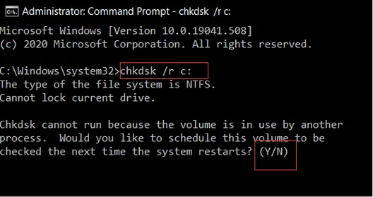 Як виправити помилку «CHKDSK не може продовжити в режимі лише для читання» в Windows 10?