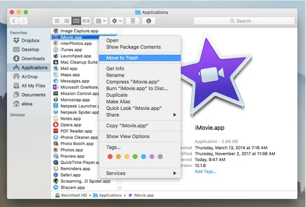 Si të çinstaloni siç duhet iMovie në Mac tuaj