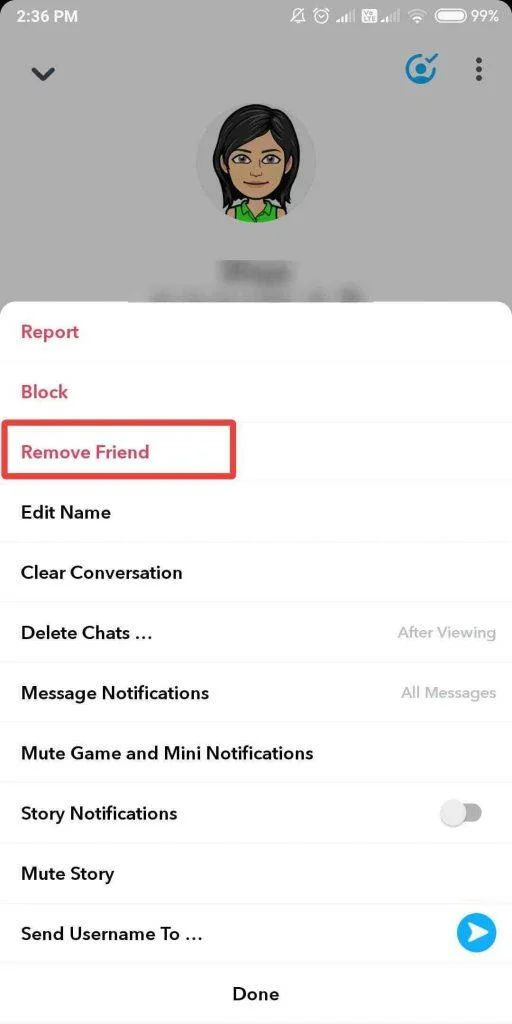 Kuinka poistaa tai estää joku Snapchatissa heidän tietämättään