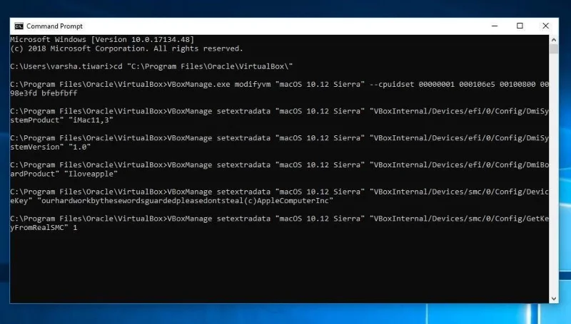 Як встановити MacOS на Windows 10 у VirtualBox