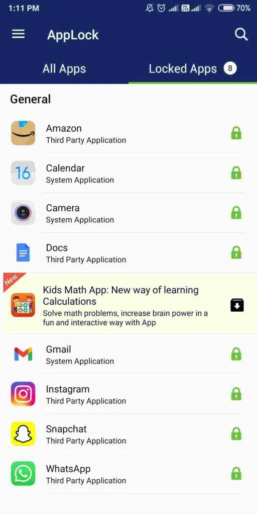 Zabezpečte své aplikace v systému Android pomocí AppLock