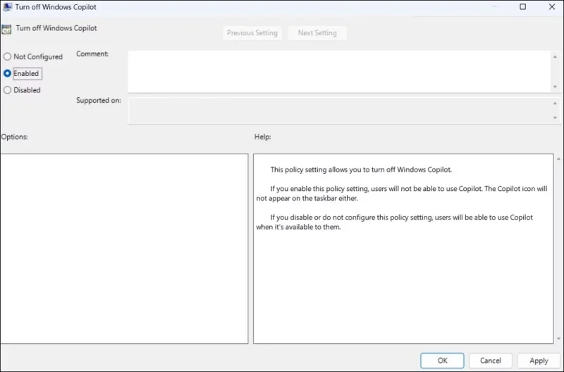 Kuinka poistaa Copilot käytöstä Windows 11:ssä?