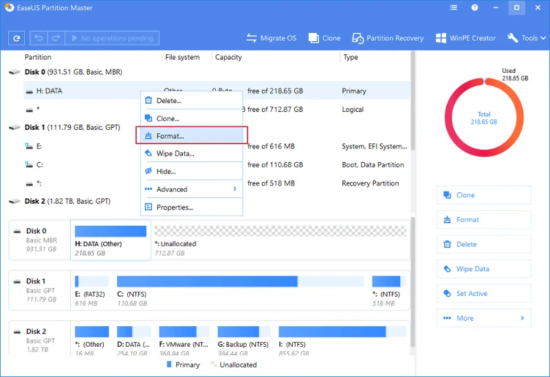 Как да конвертирате RAW в NTFS, без да губите данни