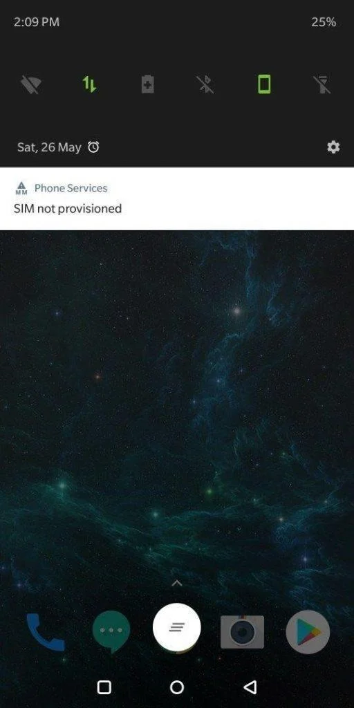 A SIM nincs biztosítva hibaüzenet Androidon