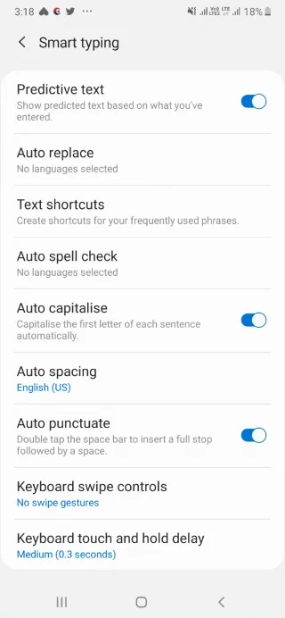 Как да деактивирате автокорекция на Android