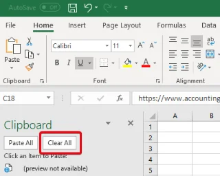 Как да изчистите клипборда в Microsoft Excel