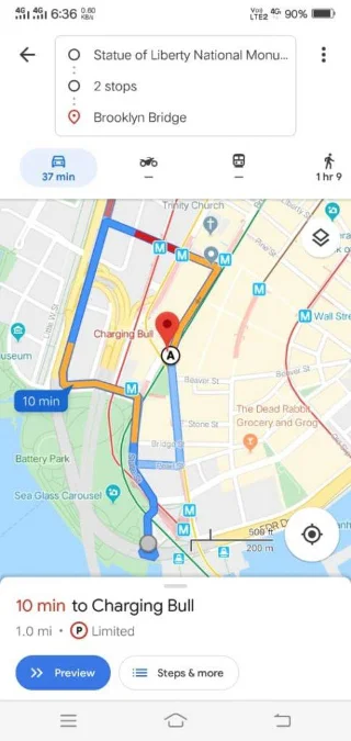 Kuinka käyttää Google Mapsia useissa kohteissa yhdellä matkalla?
