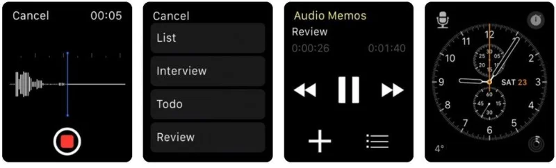 Apple Watch Voice Recorder-appar tar ner anteckningar direkt