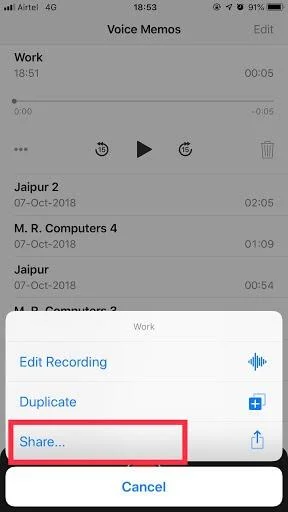 Sådan betjenes Apples Voice Memos-app