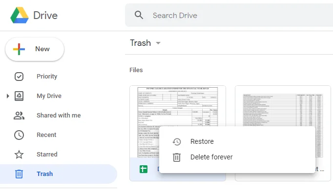 Kaip atkurti ištrintus failus iš „Google“ disko
