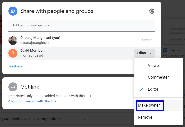 Si të zhvendosni skedarët në Google Drive dhe t'i transferoni ato në një llogari tjetër?
