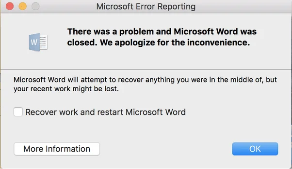 6 būdai, kaip išspręsti „Microsoft Word“ problemą „Mac“ sistemoje