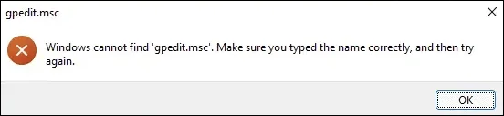 Поправки за gpedit.msc не са намерени в Windows Home