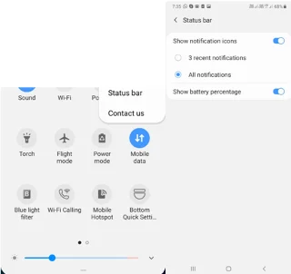 Как да персонализирате ръчно лентата на състоянието и лентата за известия на Android