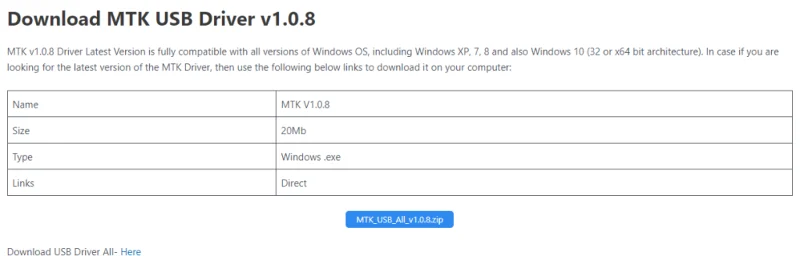Jak stáhnout MTK USB ovladače pro Windows?