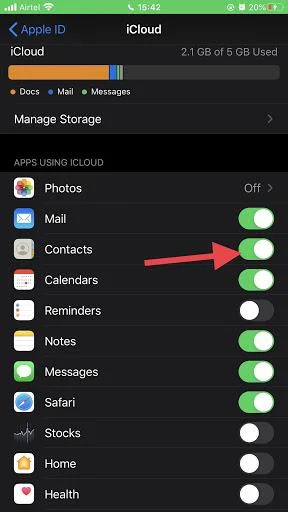 Hapat se si të rregulloni problemin e kontakteve të Iphone/icloud në pajisjet Ios