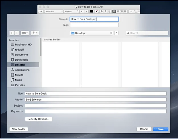 Kaip spausdinti į PDF „MacOS“.