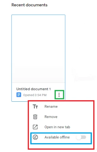 Hur man går offline på Google Dokument