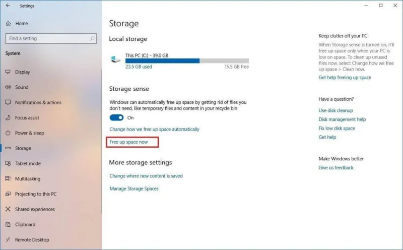 Kaip pašalinti aplanką „Windows.old“ sistemoje „Windows 10“?