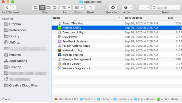 Jak rozbalit a extrahovat soubory na Macu