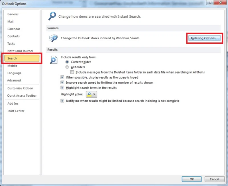 Kaip išspręsti „Outlook“ paieškos problemą